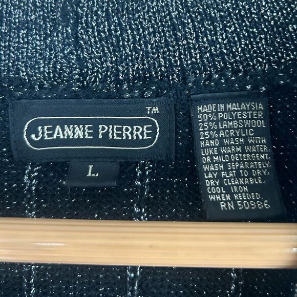 Vintage Grey Sparkly Wool Blend V Neck Long Sweater - Picture 8 of 8